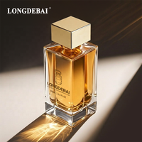 Flacon de parfum carré transparent de luxe à faible MOQ, vide, 30ml, 50ml, 100ml, avec pulvérisateur à sertir de 15mm et boîte