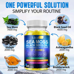 4 in 1 temiz <span class=keywords><strong>Nutraceuticals</strong></span> deniz yosunu Gummies ile aslan yelesi Shilajit siyah tohum yağı vahşi vitamini yüklü maddeler Mason kavanoz - Product Image 4