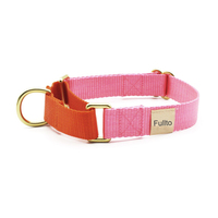 Fullto Collier pour chien Martingale d'entraînement en plein air en nylon polyester avec logo à motif personnalisé