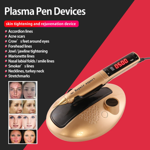 Lápiz de Plasma Profesional Antienvejecimiento de Escritorio con 4 Cabezales de Trabajo y 9 Velocidades para Eliminar Arrugas en Rostro/Ojos/Manos, Dorado (Enchufe US/IT/Za) - Product Image 1