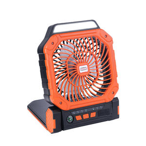 Solar Fan Outdoor USB Charging Super Wind Portable Refrigeration Timing Fishing Tent ABS/PVC 6 Inch Model - Product Image 1