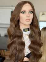 SHY Hair Perruque Lace Front HD 13x5 Personnalisée en Cheveux Naturels, Fourniture Professionnelle pour Salons, Ligne de Cheveux Naturelle Pré-épilée pour Femmes