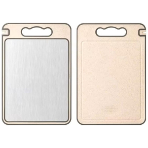 Tabla de Cortar de Titanio Resistente a los Arañazos, de Doble Cara, de Acero Inoxidable, Apta para Lavavajillas, Color Beige, para Cocina - Product Image 1