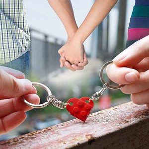 Porte-clés Cœur en Briques pour Couple, Petit Ami, Petite Amie, Meilleur Ami, Ensemble de Porte-clés Mignons en Briques Assortis pour Mari, Femme - Product Image 4