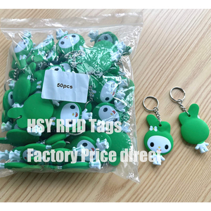 Vật liệu Silicone tùy chỉnh phim hoạt hình tag RFID Máy Photocopy Móc chìa khóa - Product Image 3