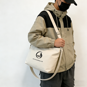 Sac Fourre-tout en Toile de Haute Qualité, Grand Format, pour Voyage et Week-end, Sac à Main Personnalisé avec Logo, Durable, Réutilisable, Cabas à Épaules - Product Image 3