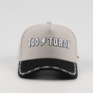 Casquette de baseball personnalisée <span class=keywords><strong>à</strong></span> 5 panneaux, broderie en relief de haute qualité, style <span class=keywords><strong>Los</strong></span> <span class=keywords><strong>Angeles</strong></span> A-Frame, en sergé de coton bicolore, type Gorras Snapback Trucker Hat - Product Image 3