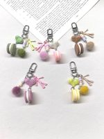 Porte-clés en forme de cœur en métal, figurine en peluche, breloque polyvalente et mignonne pour sac