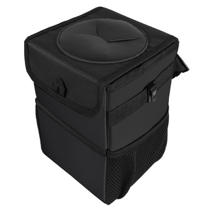 Waterproof Car Trash Can with Lid Foldable Leakproof Car Back Seat Organizer Trash Bin