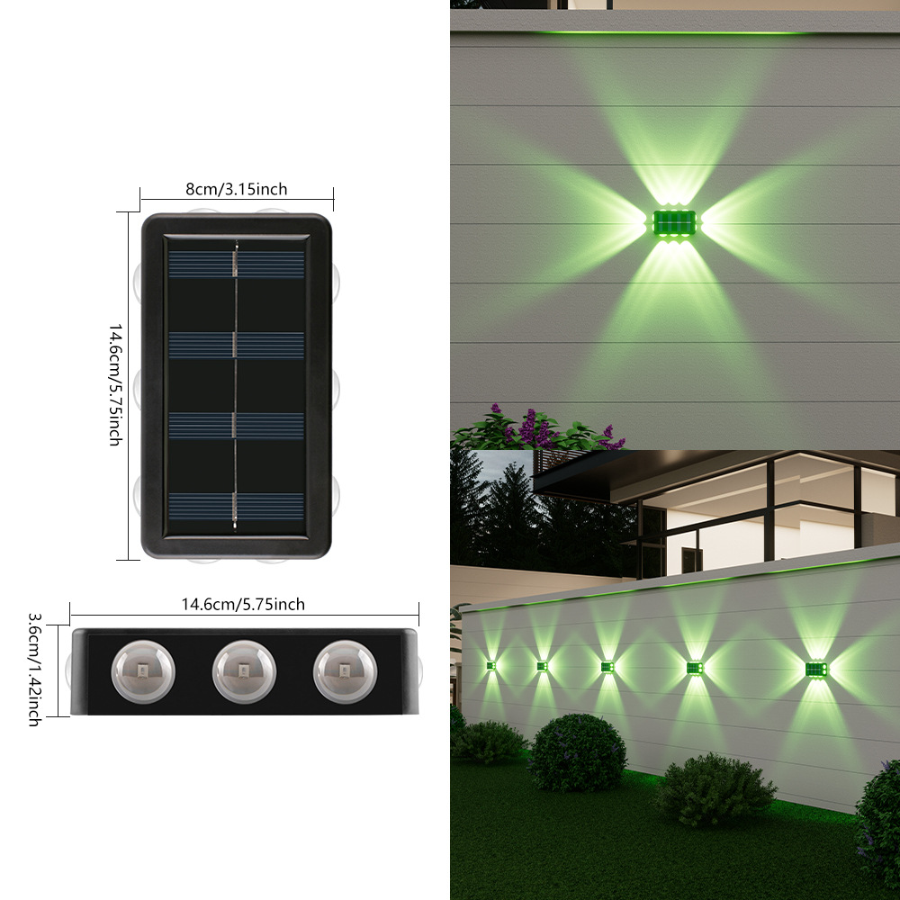 Espejo convexo grande Aa 6+4 LED - Luz verde