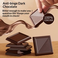 Chocolat noir premium 100% pur 100g |   Sans sucre, compatible Keto et végétalien |   Collation saine et protéinée au beurre de cacao pour le fitness