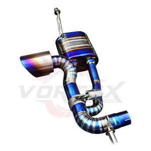 ท่อไอเสียแบบ Catback วาล์วเปิด-ปิด สีฟ้า Vortex Titanium สำหรับ Lotus Emira Evora พร้อมท่อเก็บเสียงด้านข้าง และปลายท่อสีฟ้าแบบ Single Burnt Blue Tip - Product Image 4