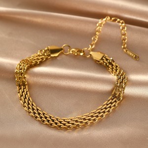 Pulsera de Malla Plana de Acero Inoxidable de Moda para Hombre y Mujer, Correa de Reloj Tejida Estilo Coreano - Product Image 2