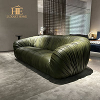 Canapé multi-courbes en éponge souple, luxe léger, forme spéciale, design simple et créatif, pour hôtel, appartement, salon, rouge