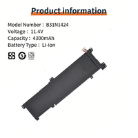 Batterie d'ordinateur portable pour B31N1424 A401L K401 K401L K401L K401L K401LB K401LB5010 K401LB5200 V405L U4000 K401U A400U Batterie d'ordinateur portable