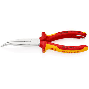 Alicates de punta fina aislados KNIPEX 26 26 200 T con bordes de corte laterales (Alicates de pico de cisne) con mangos - Product Image 1