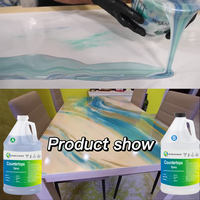 Kit de résine époxy transparente pour comptoirs de pierre-Kit de bricolage résistant à la chaleur, sans danger pour les aliments et aux UV pour le revêtement des cuisines