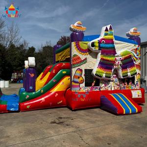 Casa de Brinco Inflable Combinada Húmeda/Seca Fiesta con Tobogán, Ecológica, Tamaño Personalizable, Alquiler Comercial para Fiestas - Product Image 2
