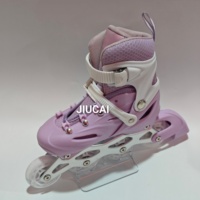Patins à roulettes Soy Luna à roues en alliage lumineuses, 4 roues, réglables, en PU, avec roulements ABEC-7, dureté 85A-90A, pour enfants