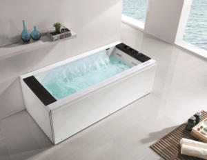 <span class=keywords><strong>Baignoire</strong></span> autoportante en acrylique Empolo, style européen moderne, design simple avec LED, pour massage personnel à jets, facile à installer, pour hôtel - Product Image 6