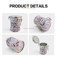 Boîte en étain à couvercle verrouillable personnalisable Jinyuanbao, récipient hermétique pour la conservation des aliments, boîte ronde en métal pour le stockage du thé/du café/des bonbons
