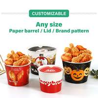 Seau à poulet frit personnalisé avec logo imprimé, de qualité supérieure, très populaire, 150 oz, avec couvercle, seau KFC