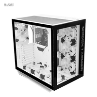 Boîtier PC ATX de bureau MANMU, nouveau design, tour complète noire, pour Deskshop