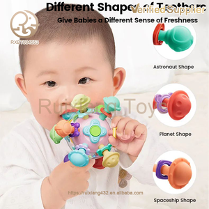 ของเล่นสำหรับเด็กทารกที่ได้รับการฝึกประสาทสัมผัสของเล่นซิลิโคนนิ่มสำหรับกัดสั่นด้วยมือรูปทรงดาวของเล่นที่ได้รับแรงบันดาลใจจากเสียงจากแมนฮัตตัน - Product Image 2