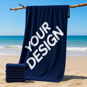 ผ้าเช็ดตัวชายหาดไมโครไฟเบอร์พิมพ์ลาย โลโก้สั่งทำ OEM - Product Image 1