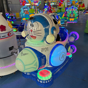 Attraction pour enfants Plaza : Avion électrique 6/8 places, manège de fête foraine avec levage et abaissement rotatifs et lumières LED, à vendre - Product Image 3