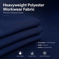 Rouleau de tissu sergé 100 % polyester de 265 g/m² de poids moyen pour vêtements de travail industriels, uniformes d'atelier et costumes pour filles