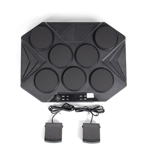 Batterie électronique polyvalente de table avec baguettes de batterie, pads Tom et Snare, et kit de percussions électroniques - Product Image 1