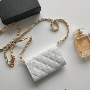 Portefeuille court et sac <span class=keywords><strong>bandoulière</strong></span> de luxe en cuir véritable de marque de créateur, avec protection RFID et fermeture à bouton, unisexe - Product Image 2