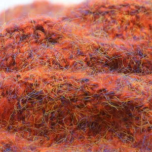 1/6NM Colorful Silk Elastic Mohair Loop Yarn 45% polyester 52% Acrylic 3% Spandex