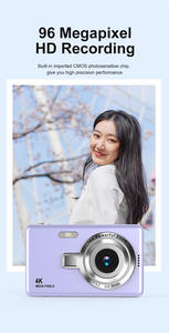 Caméra numérique compacte HD pour selfies, <span class=keywords><strong>photo</strong></span> et vidéo, enregistreur vidéo HD rechargeable, vlogging, caméscope - Product Image 4