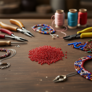 Perline rosse Ilan Abalorios da 2 mm, 50 g, per la creazione di gioielli - Product Image 3