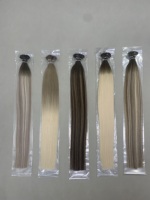 Extensions de cheveux vierges humains à pointe K, extensions de cheveux à pointe plate en kératine, ombré balayage, vente en gros