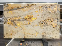 YUSHI Hintergrundbeleuchtete Patagonia-Quarzit-Platten Anpassbare Leuchtende Steine für Hotel-Villa Hintergrundwand Arbeitsplatte Dekoration