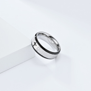 NEW Christian <strong>Cross</strong> <strong>Ring</strong> <strong>Silver</strong> Plated Religious Stainless Steel <strong>Rings</strong> Men for Women Eternity New Fashion Party Gifts Jewelry - Product Image 3