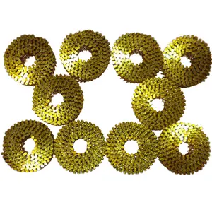 High Speed Coil Nail Making Machine Golden Color Vinyl Coated Wire Collated Pallet Coil Nails 2.50mmX60mm