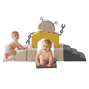 Ensemble de blocs de mousse pour enfants, jouet d'escalade avec toboggan, structure de jeu intérieure souple, forme de dessin animé, unisexe - Product Image 2