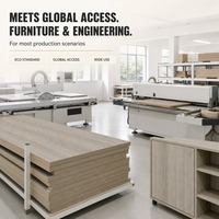 Panneau MDF mélaminé de qualité E1, panneau de fibres de qualité meuble pour la production de meubles standard