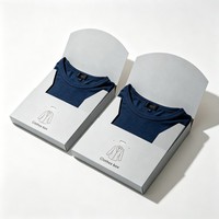 Boîte d'emballage en papier kraft personnalisée de haute qualité pour t-shirts, vêtements et chaussettes, en fourrure avec papier couché en matériau recyclé