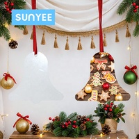 Sunyee Aluminium Sublimations-Blanko-Weihnachtsanhänger Doppelseitig Herzform Großhandel