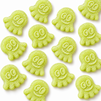 Bonbons Gélifiés Halal en Forme de Poulpe, Vente en Gros, Bonbons et Confiseries Personnalisés, Saveur Fruitée, Bonbons Gélifiés Halal