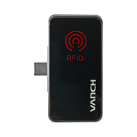 Lector RFID UHF Portátil Vanch VH-P12 con Conector USB para Teléfono Inteligente, Pequeño y de Bolsillo
