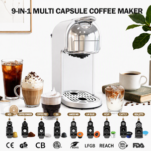 Macchina da Caffè Multi-Capsula 9 in 1 Compatibile con Nespresso DG K Cup Lavazza <span class=keywords><strong>Bialetti</strong></span> Amoretti Mo Caffè in Polvere - Product Image 1