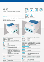 Printer Label termal pengiriman 4 inci dengan desain penyimpanan kertas