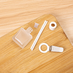 8ml Empty Clear <b>Car</b> <b>Diffuser</b> Vent Clip Air Freshener Outlet Cooler Perfume Essential Oil <b>Bottle</b> With White Cap and Fiber Stick - Product Image 5