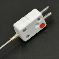 Termokopel Tipe N Industri Suhu Tinggi 0-1100 ℃   Probe OEM Lentur Berlapis Baja dengan Sumbat Keramik untuk Kontrol Pemanas Oven